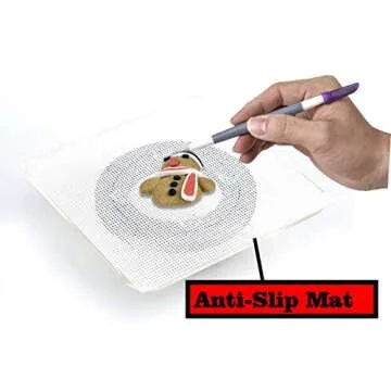 7" Clear Cookie Decorating Turntable with Non-Slip Mat, San SOP Acrylic Bearing Base with Square Clear Top，Icing Your Cookies & Cupcakes Easier