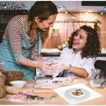 7" Clear Cookie Decorating Turntable with Non-Slip Mat, San SOP Acrylic Bearing Base with Square Clear Top，Icing Your Cookies & Cupcakes Easier