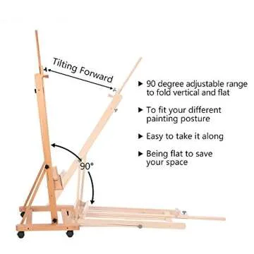 ShowMaven Adjustable Studio Artist Easel - Perfect for Artists