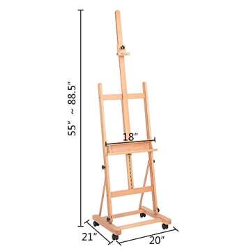 ShowMaven Adjustable Studio Artist Easel - Perfect for Artists