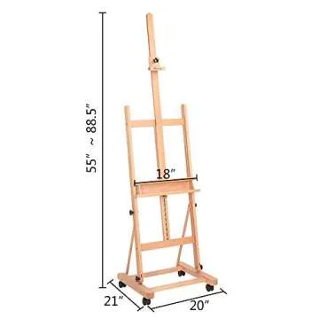 ShowMaven Adjustable Studio Artist Easel - Perfect for Artists
