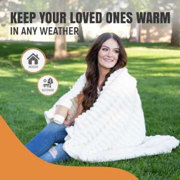 GO Premium Plush Soft Throw Blanket for Couch - White Fleece Blanket for Living Room, Bedroom, Home Decor - Small Couch Blanket for Men, Women (50x60 Inches)