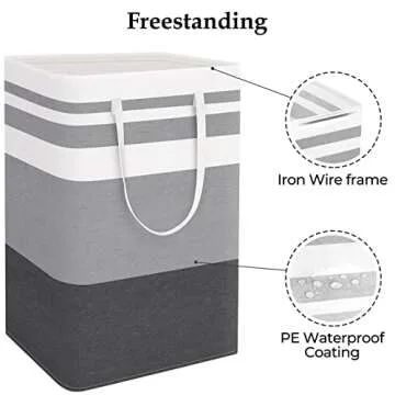 Collapsible Laundry Basket with Easy Carry Handles