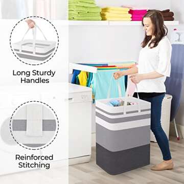 Collapsible Laundry Basket with Easy Carry Handles