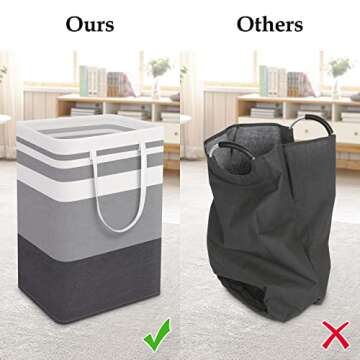 Collapsible Laundry Basket with Easy Carry Handles