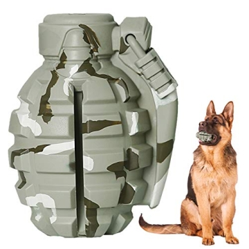 Durable Grenade Dog Toy for Aggressive Chewers - Fun Interactive Treat Toy for Large Dogs