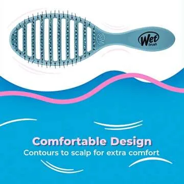 Wet Brush Speed Dry Hair Brush, Artic Blue - Vented Design and Ultra Soft HeatFlex Bristles Are Blow Dry Safe With Ergonomic Handle Manages Tangle and Uncontrollable Hair - Pain-Free Hair Accessories