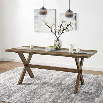 Dorel Living Harlem Dining Table with Faux Concrete Center