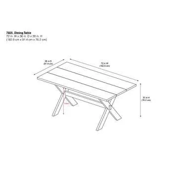 Dorel Living Harlem Dining Table with Faux Concrete Center