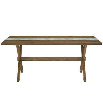 Dorel Living Harlem Dining Table with Faux Concrete Center