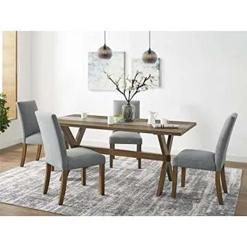 Dorel Living Harlem Dining Table with Faux Concrete Center