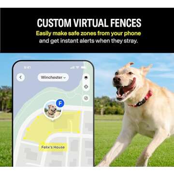 Fi Series 3 Smart Dog Collar - GPS Dog Tracker and Activity & Fitness Monitor, Waterproof, LED Light, Escape Alerts, Nationwide Coverage [Free 6 Month Membership] (Gray, Medium)