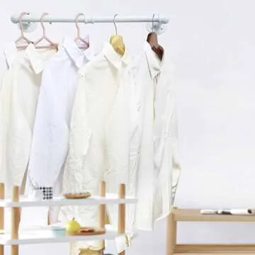 WEBI Clothing Rack Wall Mount White,24" Industrial Pipe Clothes Rack for Hanging Clothes,Heavy Duty Iron Garment Rack Bar,Retail Display Clothes Rod for Closet,Laundry Room