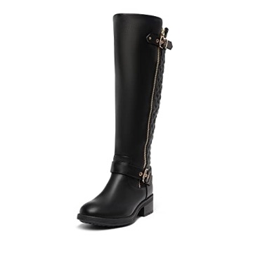 DREAM PAIRS Women’s Knee-High Boots - Stylish Chunky Heels for Everyday Fashion