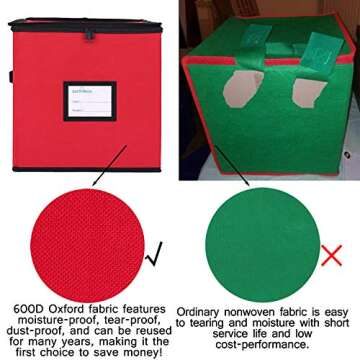 Sattiyrch Ornament Storage Box for 64 Holiday Ornaments