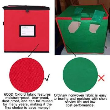 Sattiyrch Ornament Storage Box for 64 Holiday Ornaments