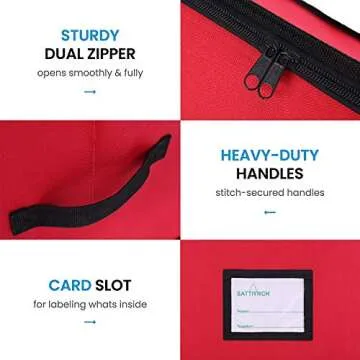 Sattiyrch Ornament Storage Box for 64 Holiday Ornaments