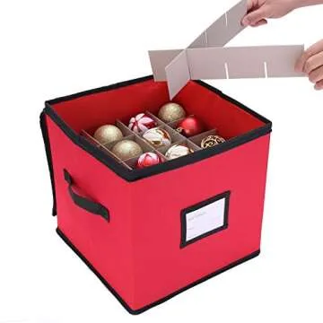 Sattiyrch Ornament Storage Box for 64 Holiday Ornaments