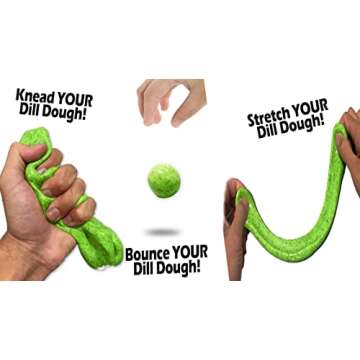 Dill Dough™ Deluxe Glow-in-The-Dark Stress Reliever Putty – Stress Relief Toys for Girlfriends Pickle Gifts Stocking Stuffers for Women Adults Dill-Dough™ Dill Scented Weird