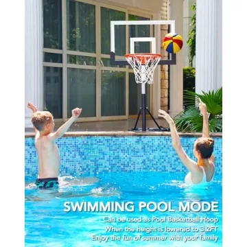 WIN.MAX Kids Basketball Hoop Adjustable Outdoor Indoor Fun