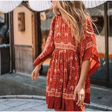 R.Vivimos Floral Tunic Dress - Comfortable Summer Style