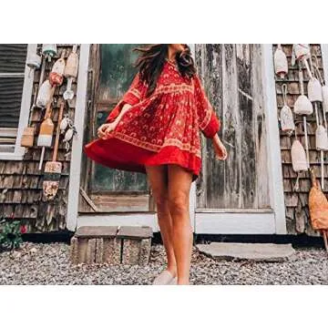 R.Vivimos Floral Tunic Dress - Comfortable Summer Style