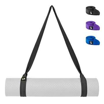 REEHUT Yoga Mat Strap - Durable Adjustable Carrier & Stretching Aid