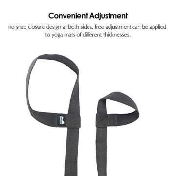 REEHUT Yoga Mat Strap - Durable Adjustable Carrier & Stretching Aid