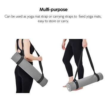 REEHUT Yoga Mat Strap - Durable Adjustable Carrier & Stretching Aid