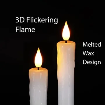 Homemory Flameless Taper Candles with Remote and Timer