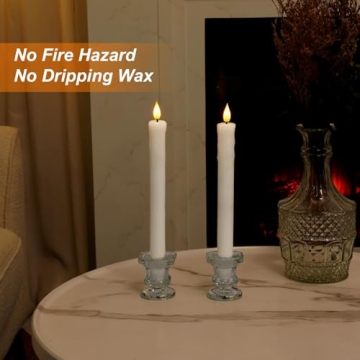 Homemory Flameless Taper Candles with Remote and Timer