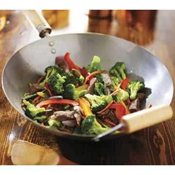 Helen's Asian Kitchen Carbon Steel Wok Set for Cooking