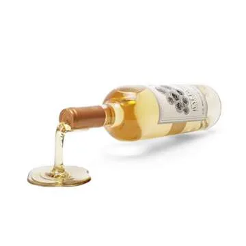 Beyond123 Spilled Wine Bottle Holder - Fun and Unique Way to Display Your Favorite Wine - Red and White (Set of 2)