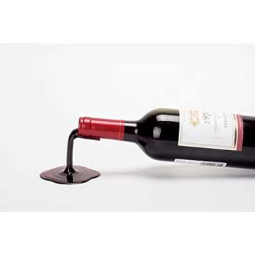Beyond123 Spilled Wine Bottle Holder - Fun and Unique Way to Display Your Favorite Wine - Red and White (Set of 2)