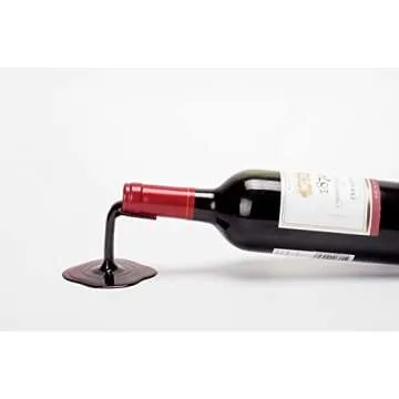 Beyond123 Spilled Wine Bottle Holder - Fun and Unique Way to Display Your Favorite Wine - Red and White (Set of 2)