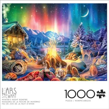 Winter's Night Bonfire 1000 Piece Puzzle by Buffalo Games
