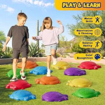 HYES 12PC Toddler Stepping Stones Set - Fun Balance Toys