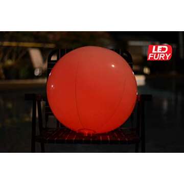 Floating LED Glow in the Dark Beach Ball Toy for Parties