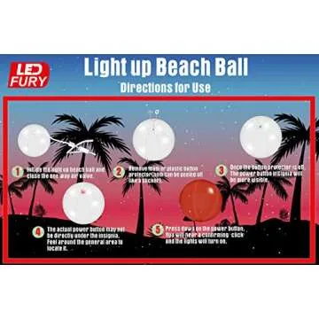 Floating LED Glow in the Dark Beach Ball Toy for Parties