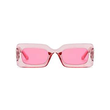 IKANOO Retro Rectangle Sunglasses for Women Vintage 90’s Candy Color Sunglasses Square Frame Y2K E...