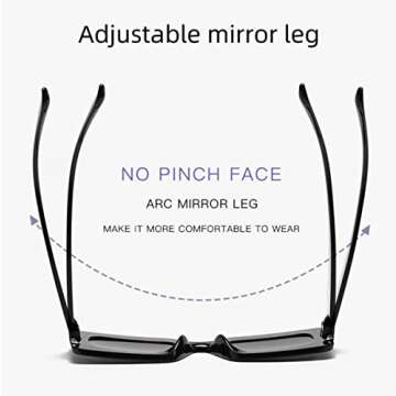 IKANOO Retro Rectangle Sunglasses for Women Vintage 90’s Candy Color Sunglasses Square Frame Y2K Eyewear (Pink)