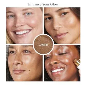 Ogee Sculpted Face Stick (AMBER - SUN KISSED BRONZE) Certified Organic Bronzer Stick & Highlighter M...