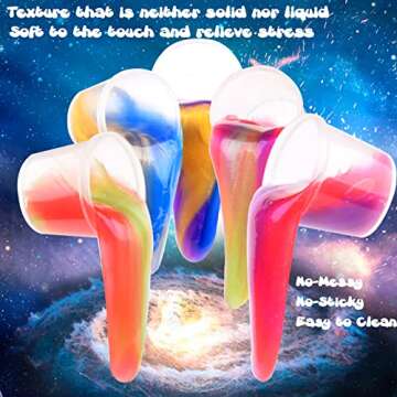 Galaxy Slime Kit with 60 Pack,Slime Party Favors for Kids, Non Sticky,Wet,Soft Sludge Toy Mini Slime Bulk for Boys Girl, Stress Relief,Goodie Bags, Christmas Stuffers