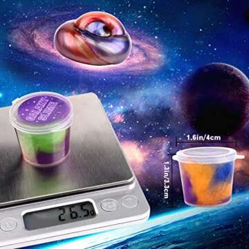 Galaxy Slime Kit with 60 Pack,Slime Party Favors for Kids, Non Sticky,Wet,Soft Sludge Toy Mini Slime Bulk for Boys Girl, Stress Relief,Goodie Bags, Christmas Stuffers