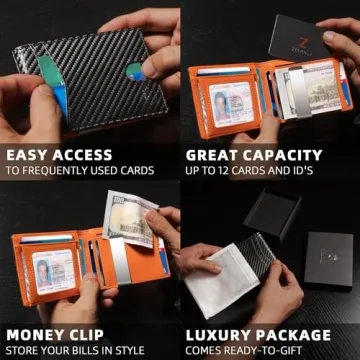 Zitahli Slim Wallet for Men with RFID Protection