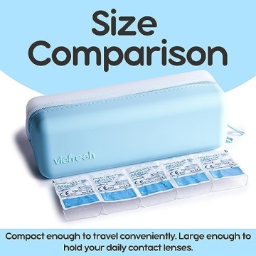 Visfresh Daily Contact Lens Case, Travel-Friendly Organizer
