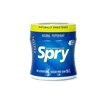 Spry Natural Xylitol Peppermint Gum for Dental Health