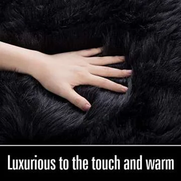 LOCHAS Luxurious Soft Fluffy Faux Fur Rug 2x3 Feet