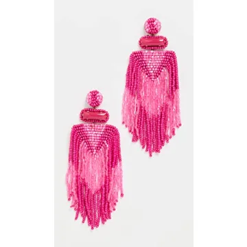 Deepa Gurnani Jody Earrings - Handmade Hot Pink Jewelry