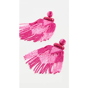 Deepa Gurnani Jody Earrings - Handmade Hot Pink Jewelry